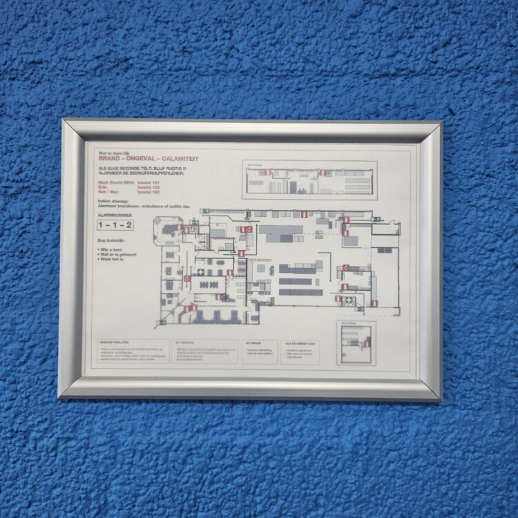 Vluchtplan borden - vluchtplanbord